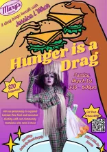 Hunger is a Drag Flyer. Join Us for a Drag Bingo Bennifit hosted by Jessica La Whore. March 1st. 3:30-6pm. Suggested donation of 20.00